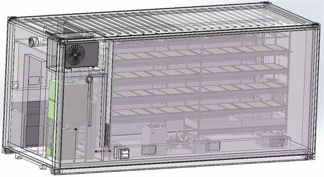 Land container vegetable factory